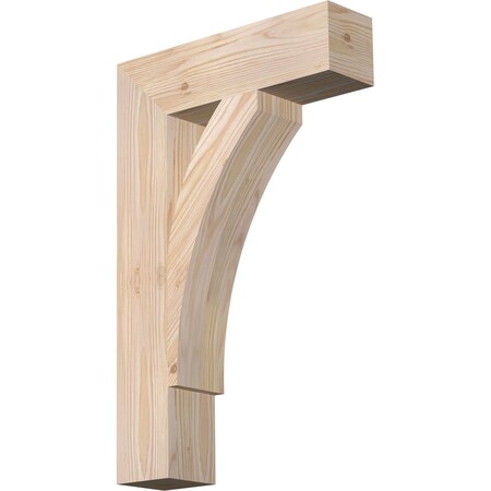 Ekena Millwork Thorton Block Smooth Bracket, Douglas Fir, 3 1/2"W x 14"D x 22"H BKT04X14X22THR05SDF